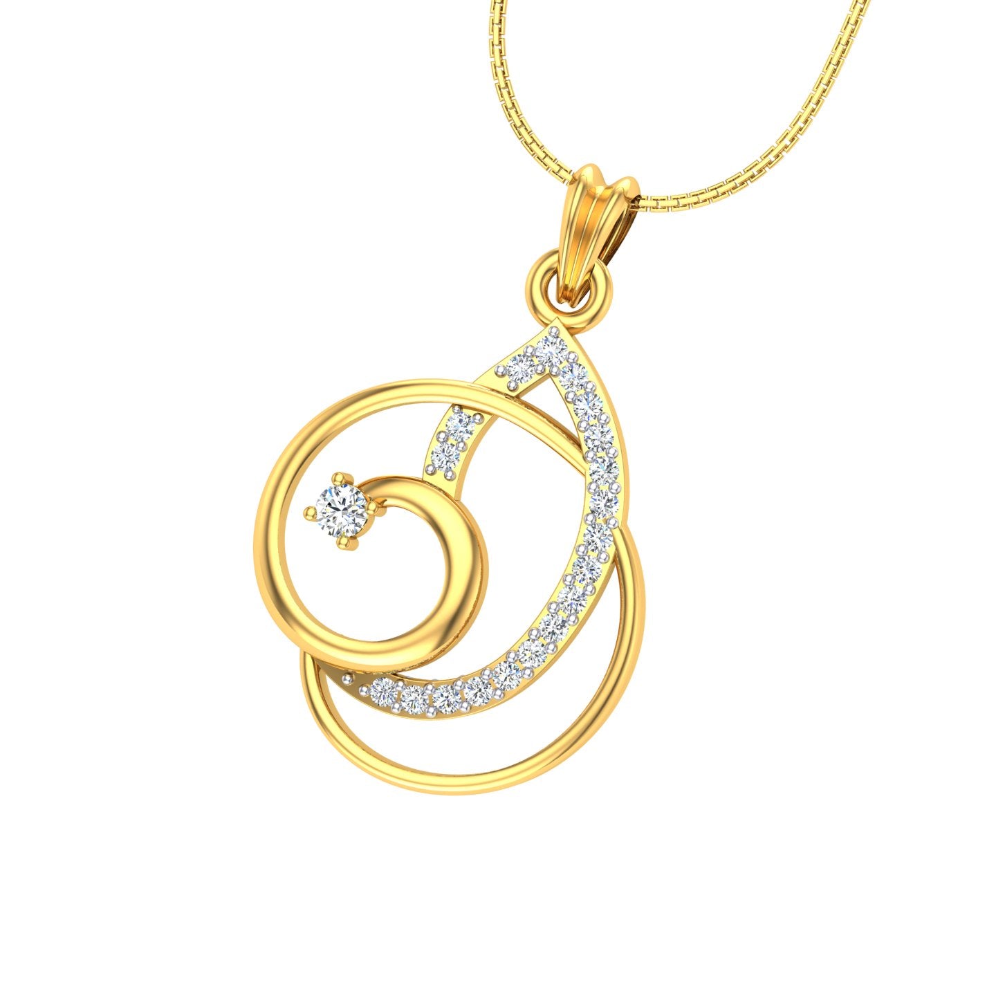 Celestial Swirl Diamond Pendant
