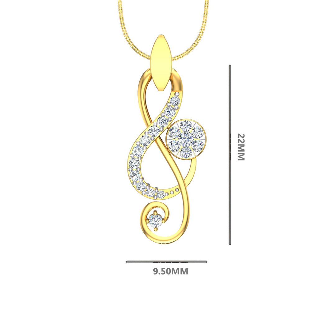 Diamond Blossom Infinity Pendant