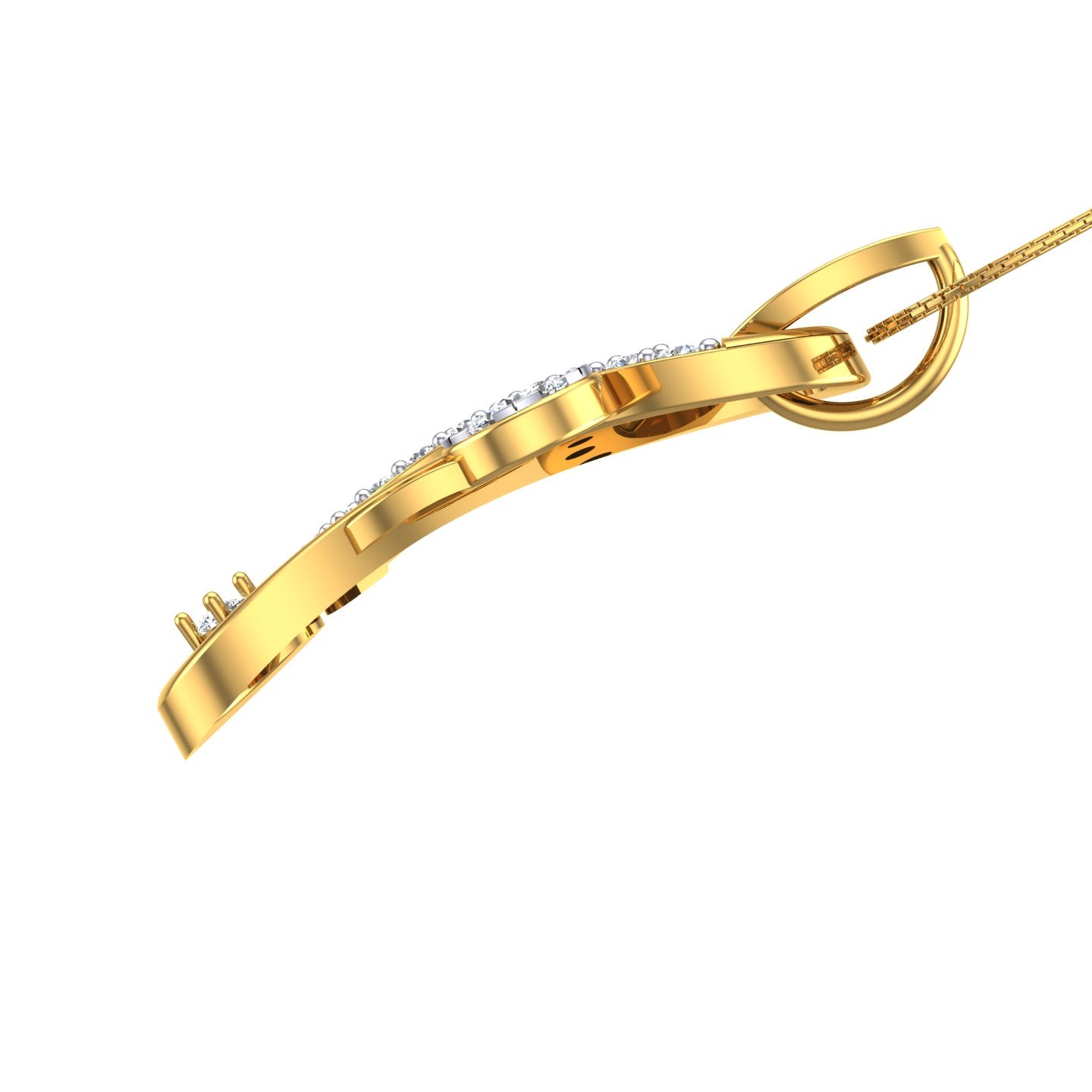 Diamond Blossom Infinity Pendant
