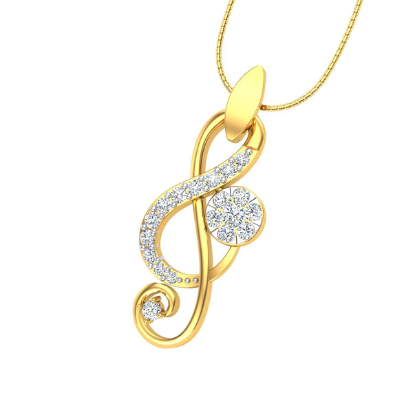 Diamond Blossom Infinity Pendant