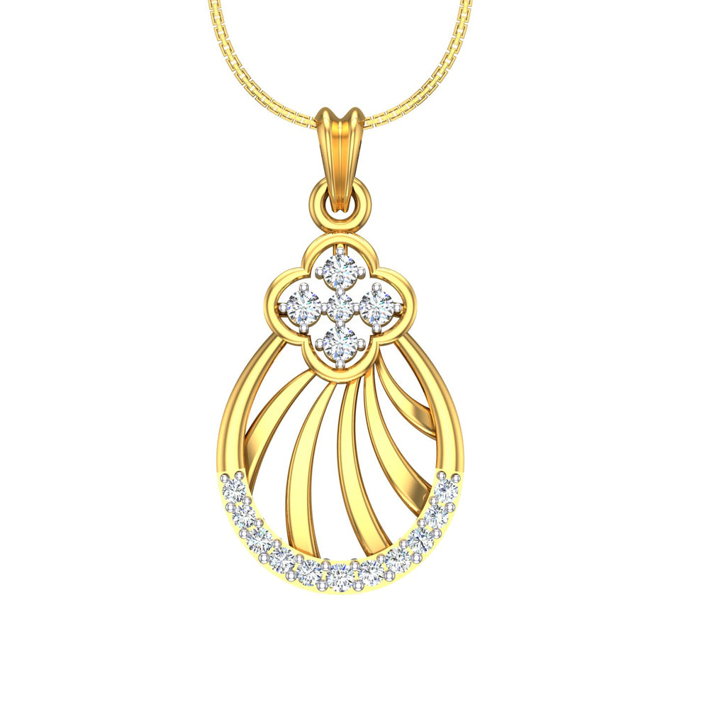 Floral Cascade Diamond Pendant