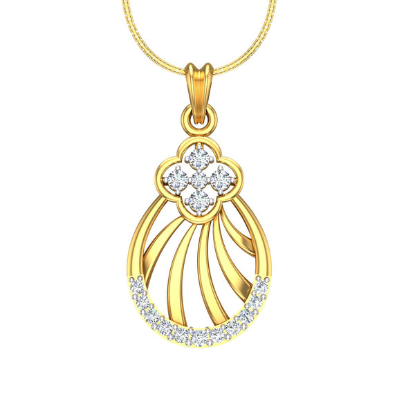 Floral Cascade Diamond Pendant hover image