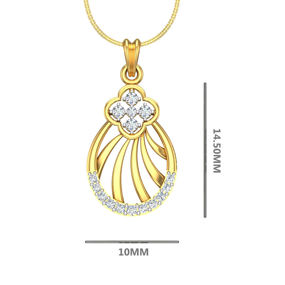 Floral Cascade Diamond Pendant