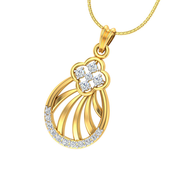 Floral Cascade Diamond Pendant