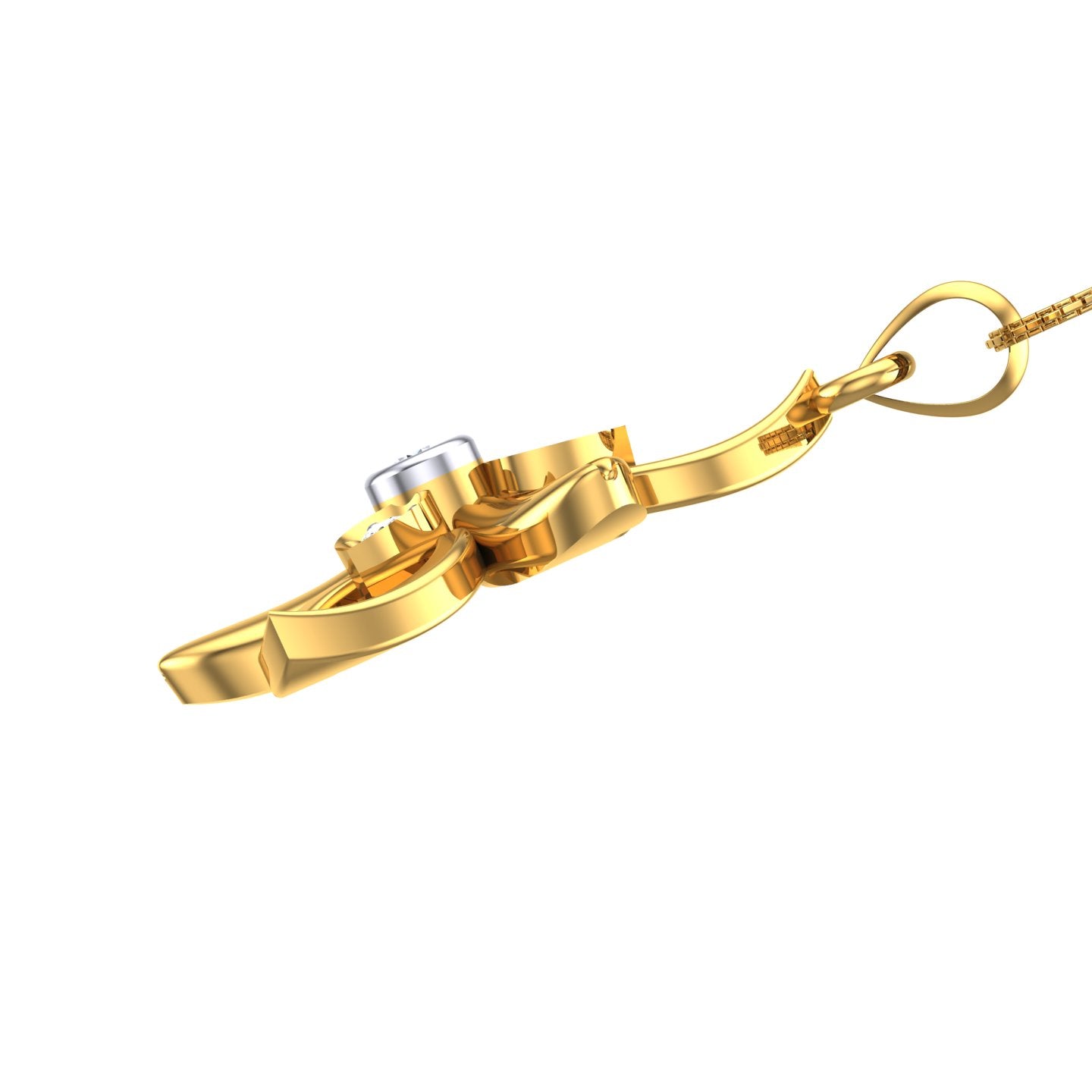 Golden Blossom Diamond Pendant