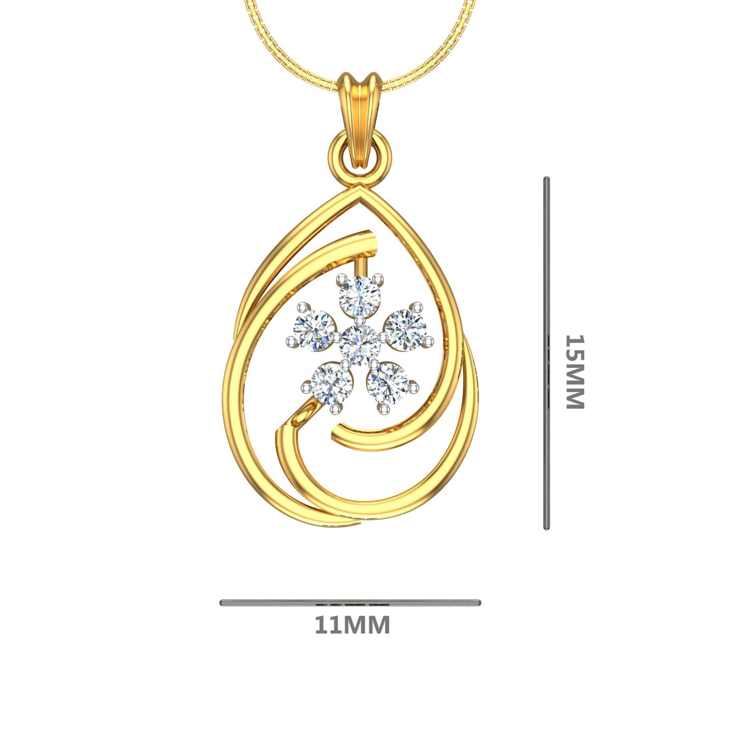Dewdrop Blossom Diamond Pendant