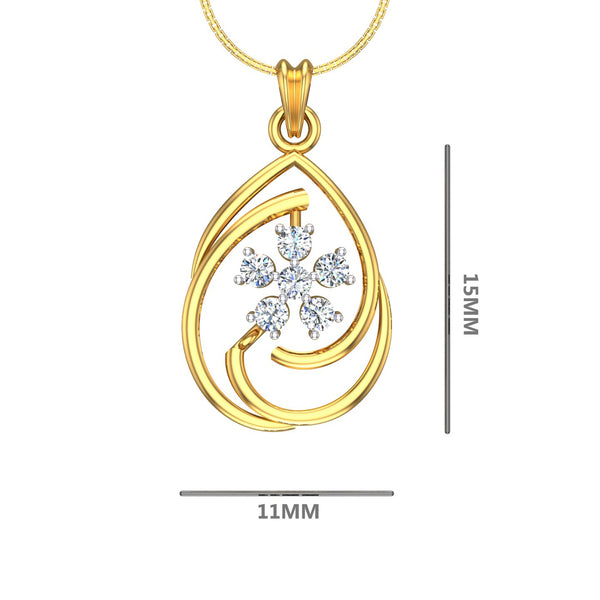 Dewdrop Blossom Diamond Pendant hover image