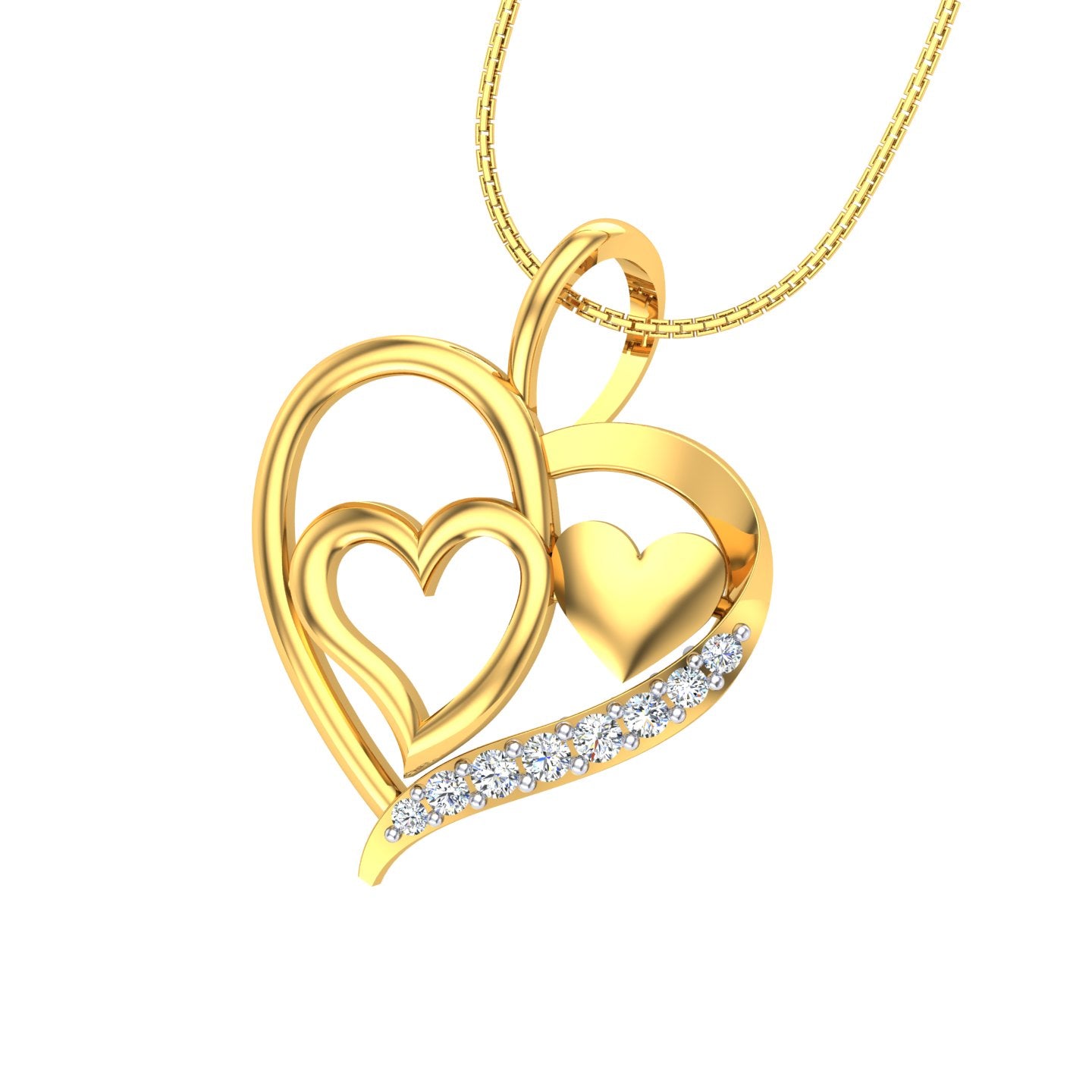 Eternal Hearts Diamond Pendant