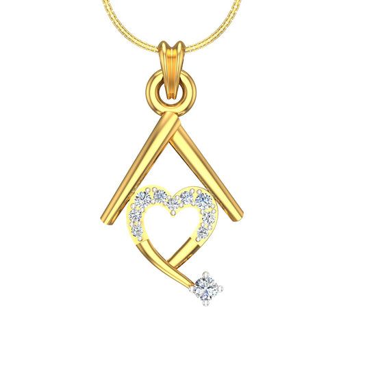 Avsar Real Gold and Diamond Pendant