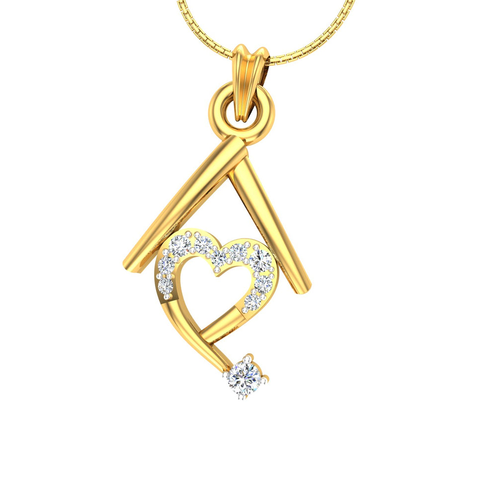 Avsar Real Gold and Diamond Pendant