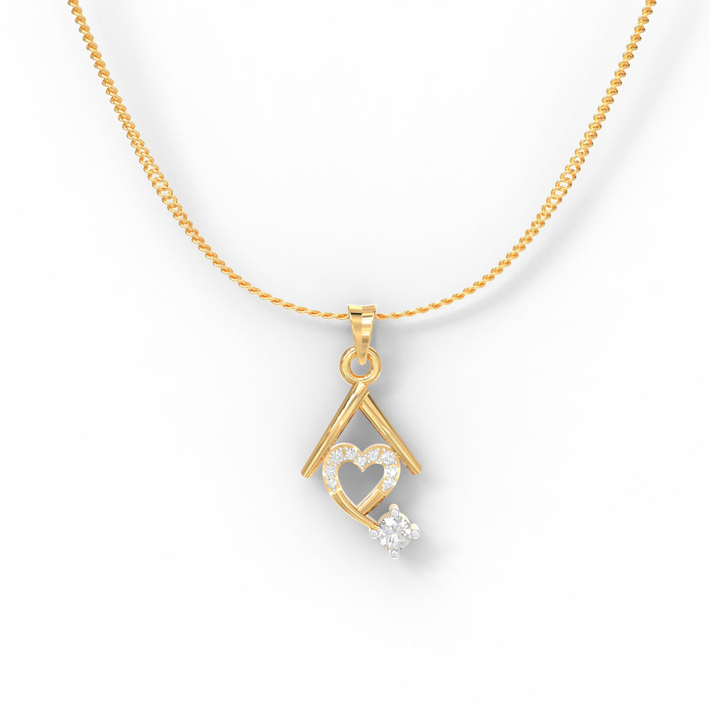 Avsar Real Gold and Diamond Pendant