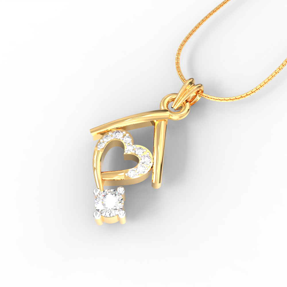 Avsar Real Gold and Diamond Pendant