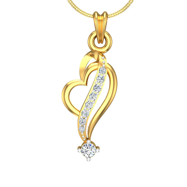 Studded heart pendant hover image