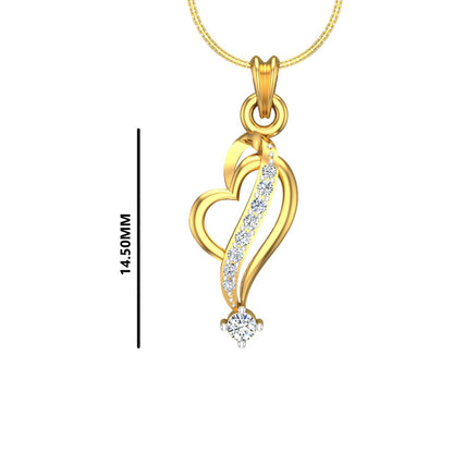 Studded heart pendant