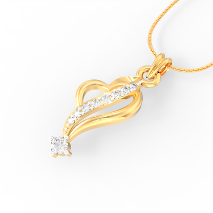 Studded heart pendant
