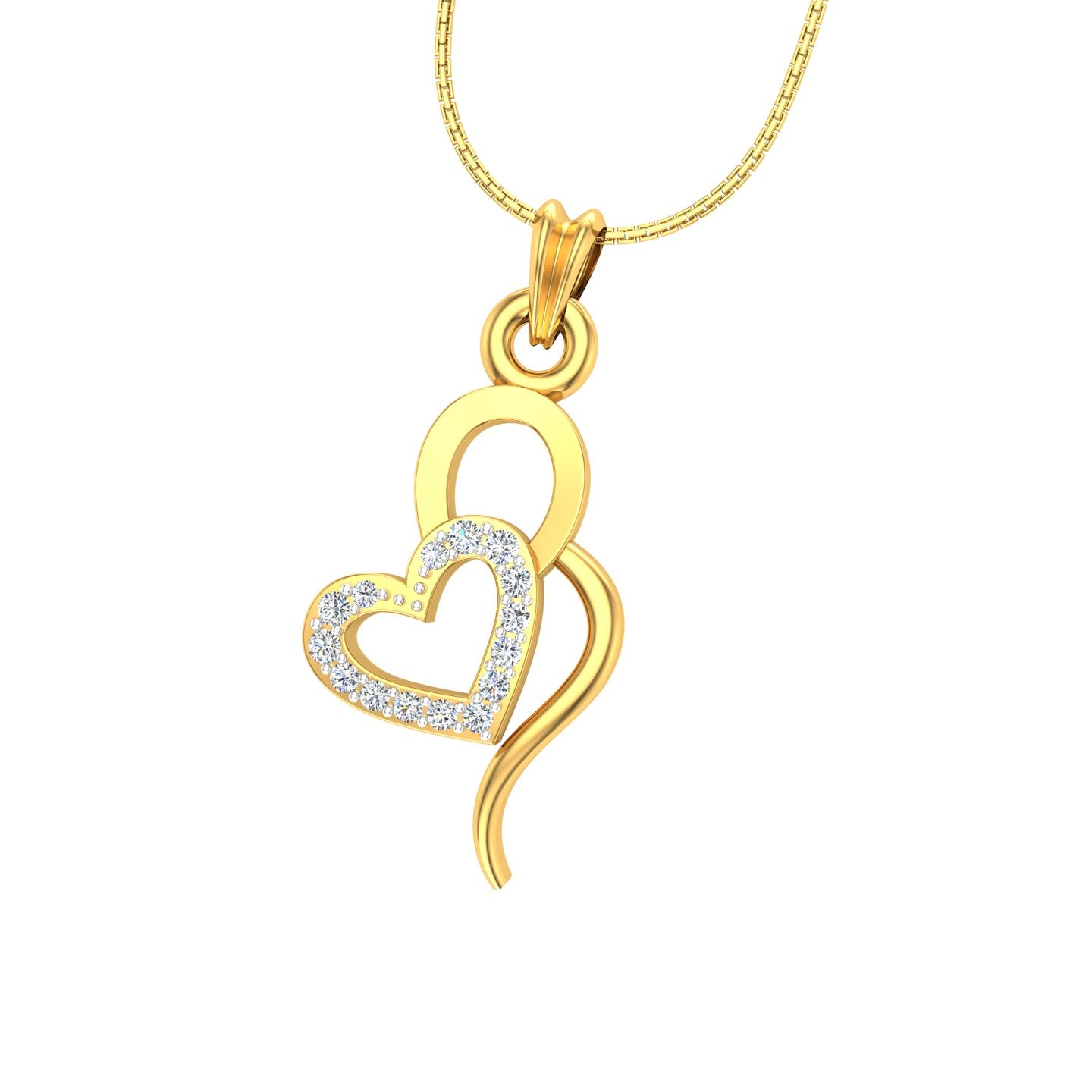 Fancy Heart Diamond Pendant