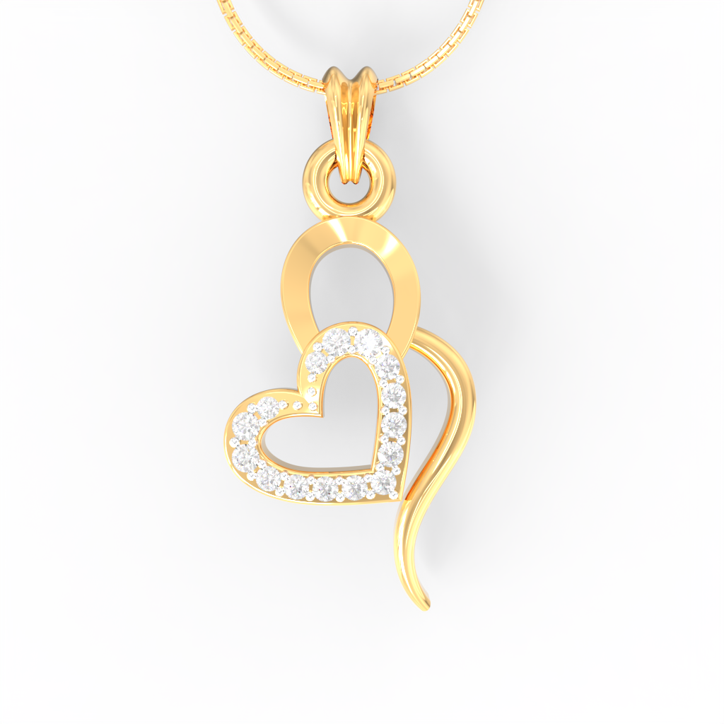 Fancy Heart Diamond Pendant