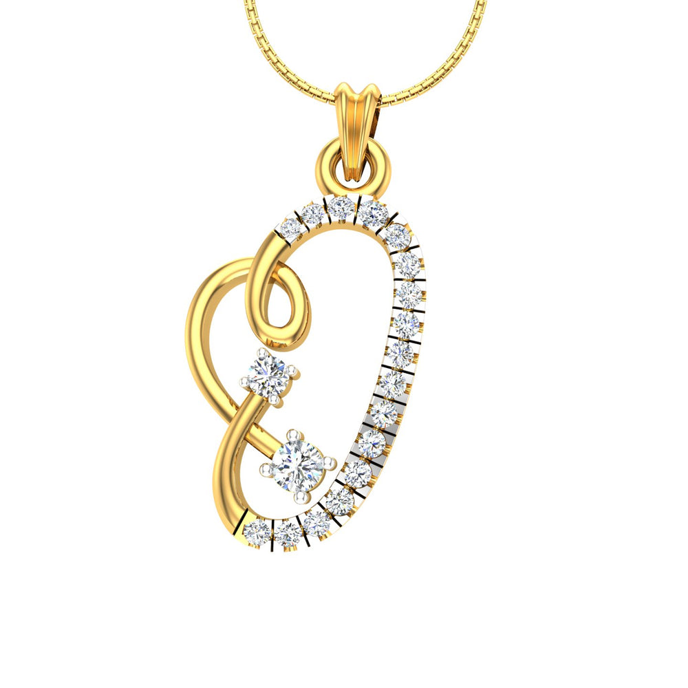 Glimmering Radiance Gold and Diamond Chronicle Pendant
