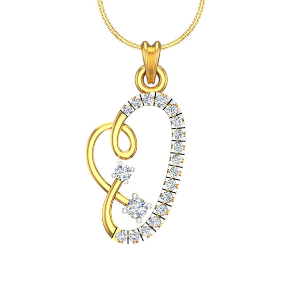 Glimmering Radiance Gold and Diamond Chronicle Pendant hover image