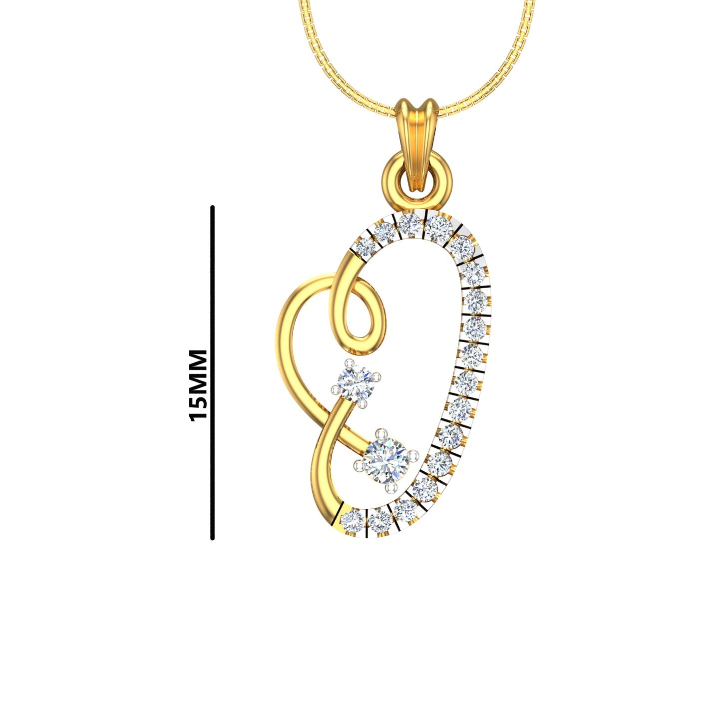 Glimmering Radiance Gold and Diamond Chronicle Pendant