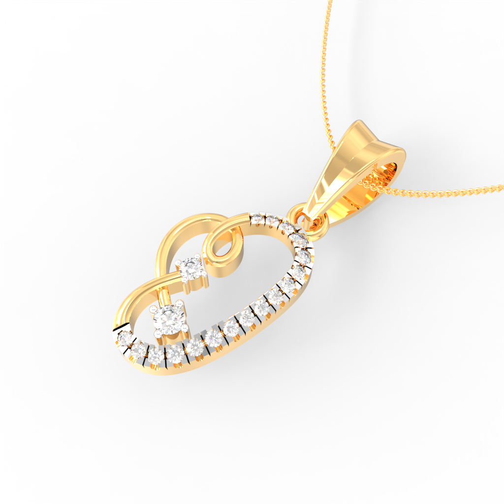 Glimmering Radiance Gold and Diamond Chronicle Pendant