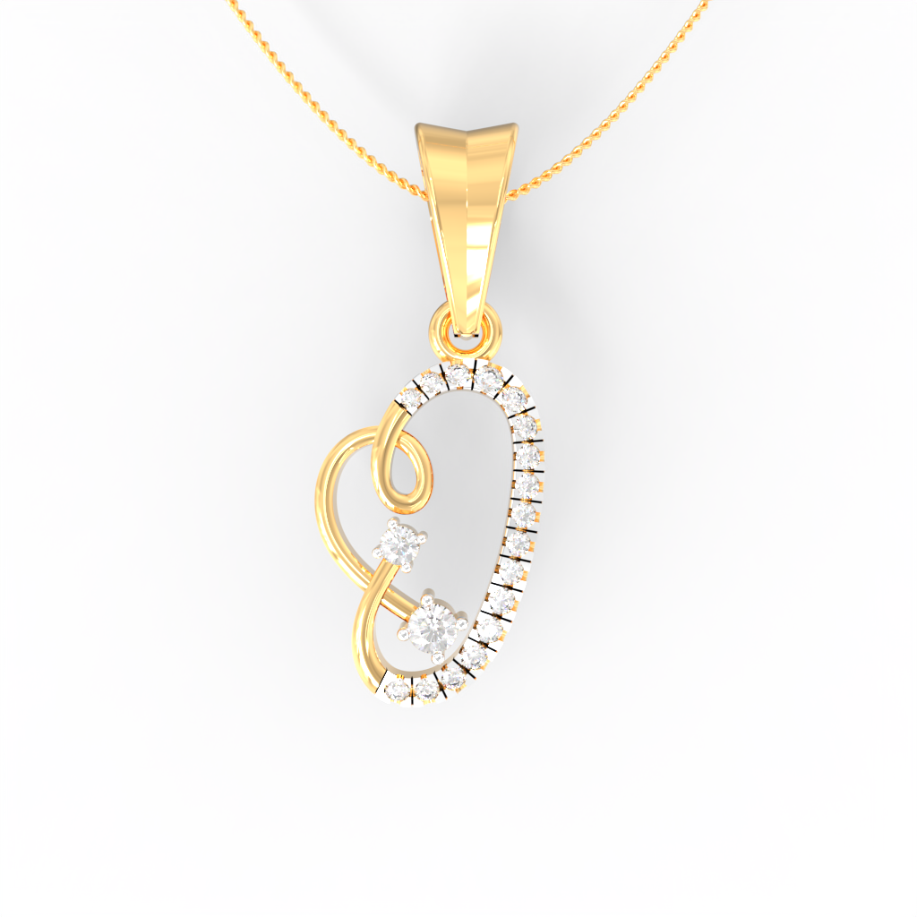 Glimmering Radiance Gold and Diamond Chronicle Pendant