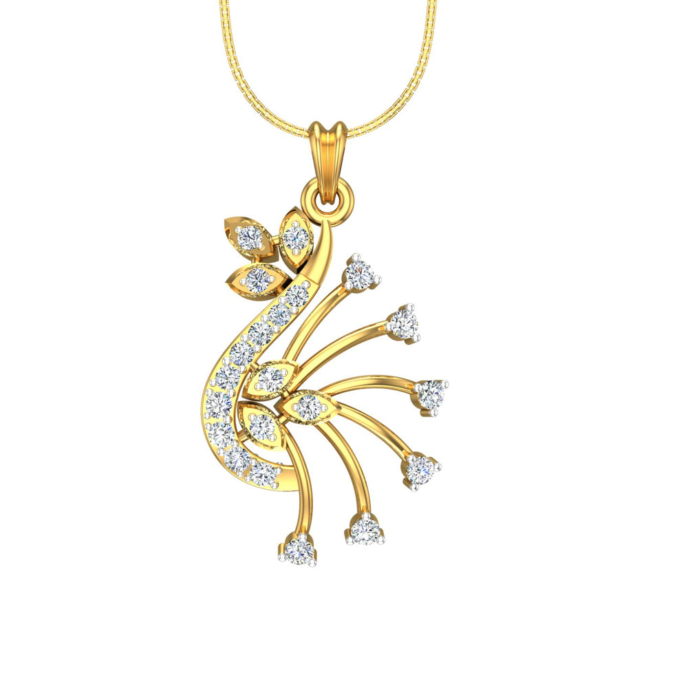 Diamond Peacock Pendant