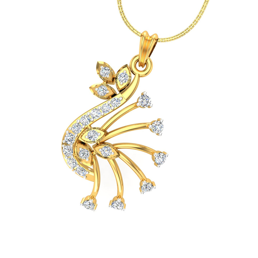 Diamond Peacock Pendant