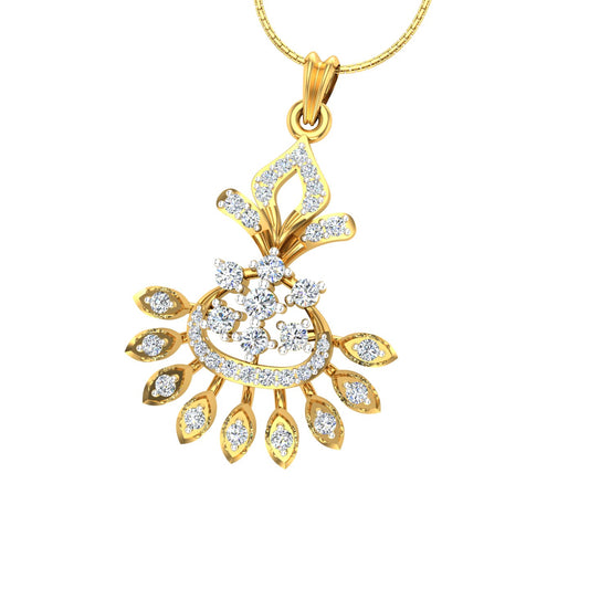 Avsar Real Gold and Diamond Pendant