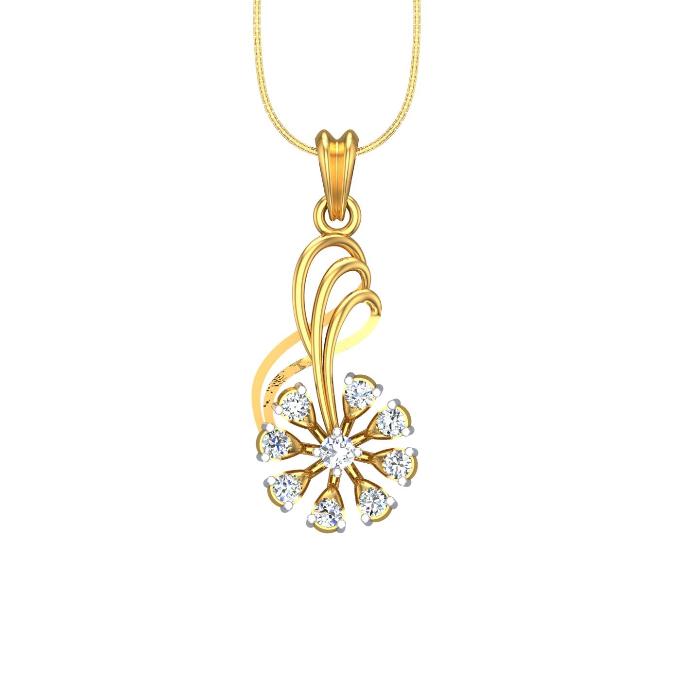 Aurora Bloom Diamond Pendant