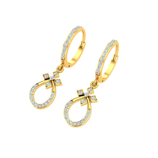 Celestial Bow Diamond Hoops