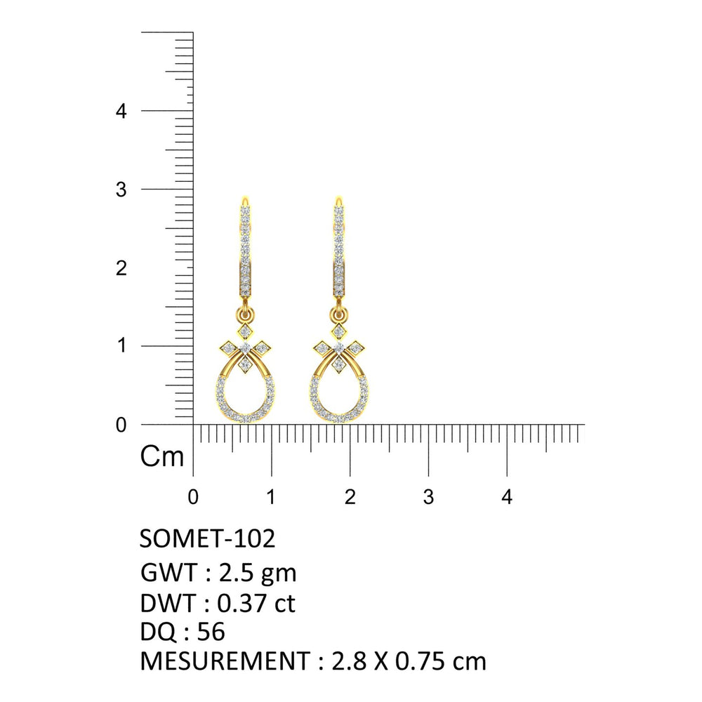 Celestial Bow Diamond Hoops
