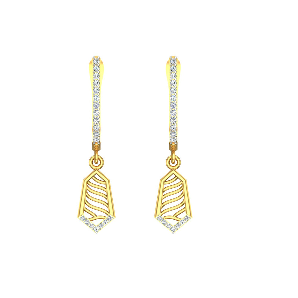Wave Prism Diamond Hoops