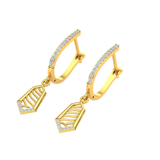 Wave Prism Diamond Hoops