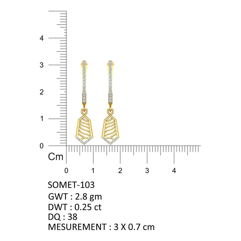 Wave Prism Diamond Hoops