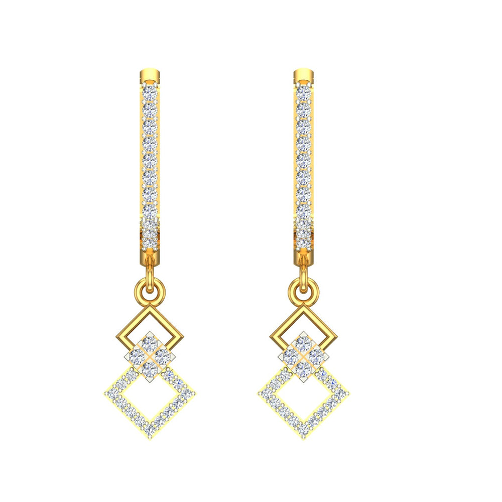 Infinity Square Diamond Hoops