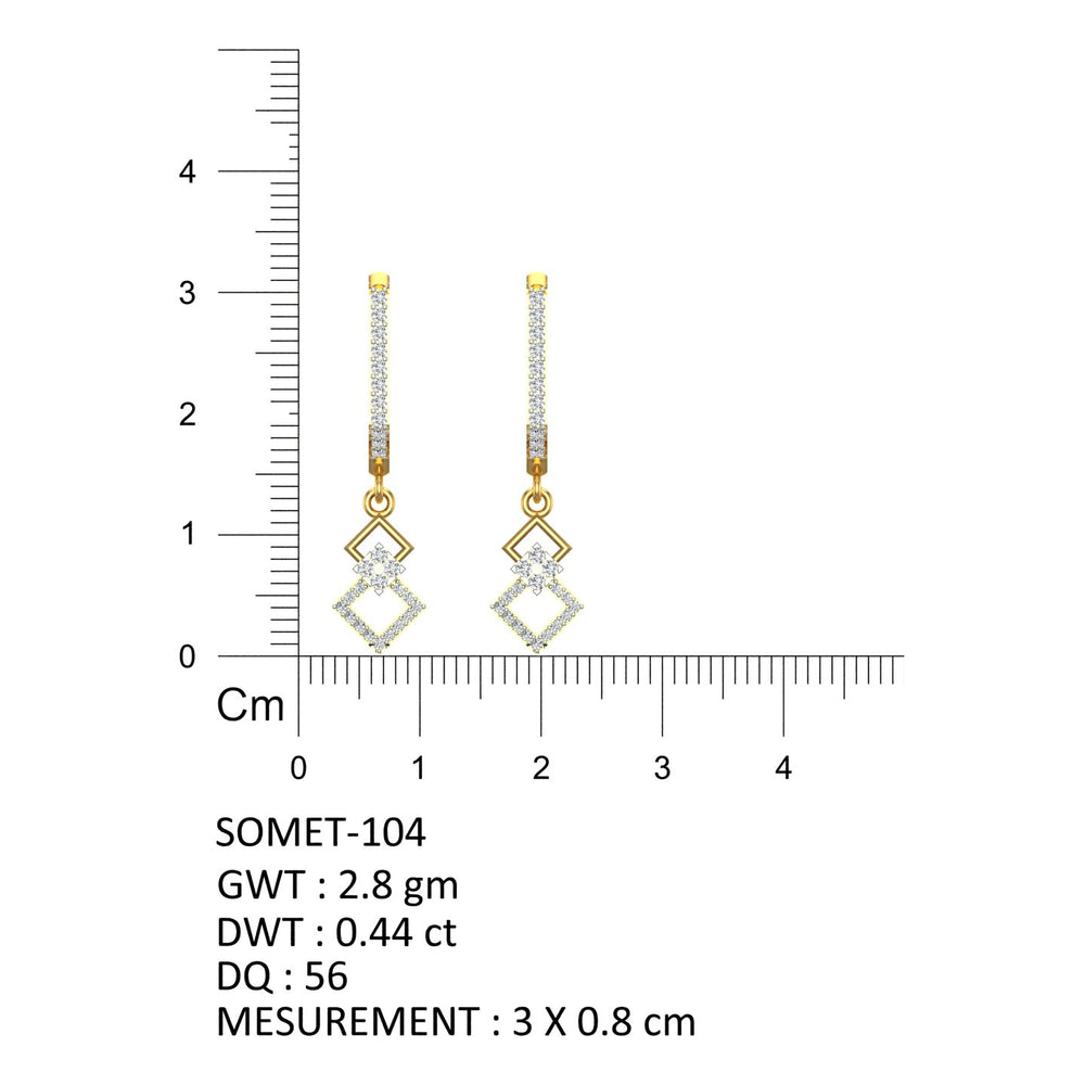 Infinity Square Diamond Hoops