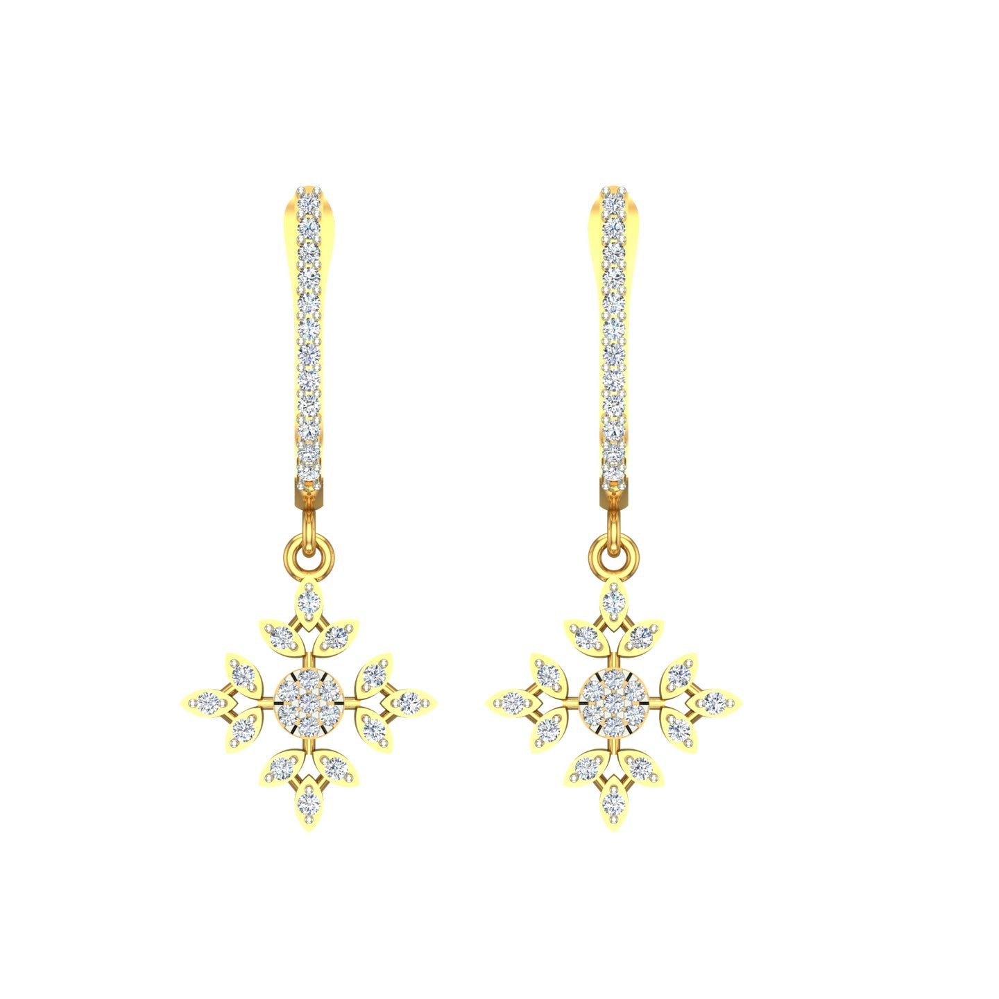 Sunflare Diamond Hoops