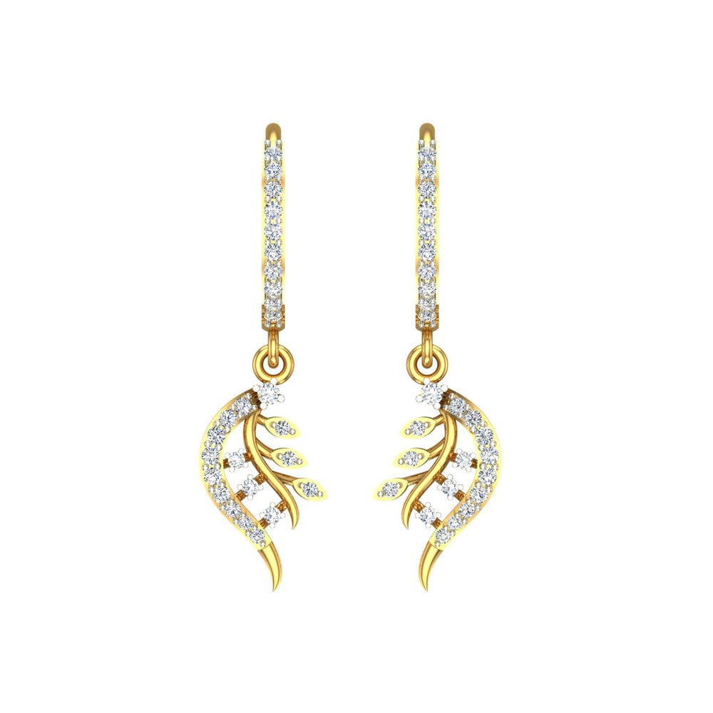 Aurelia Feather Diamond Drops
