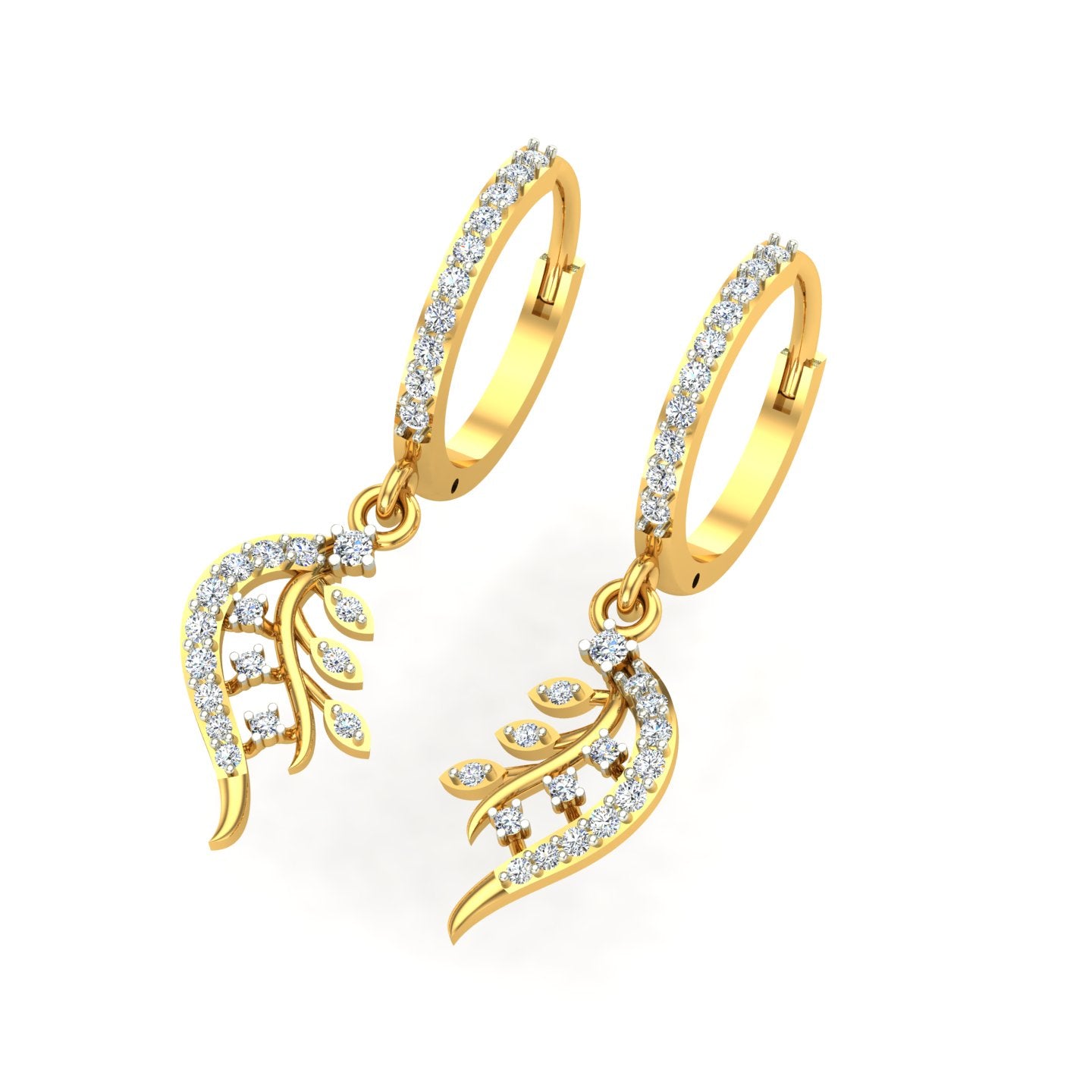 Aurelia Feather Diamond Drops