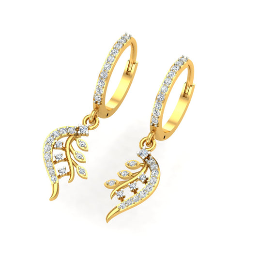 Aurelia Feather Diamond Drops