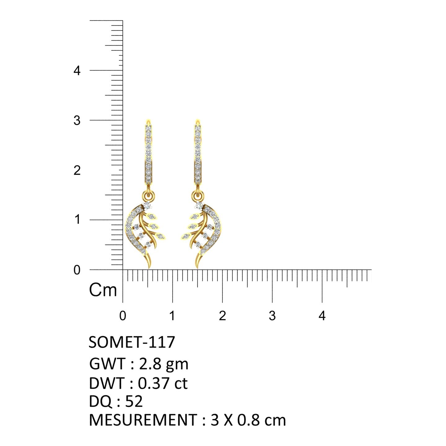 Aurelia Feather Diamond Drops
