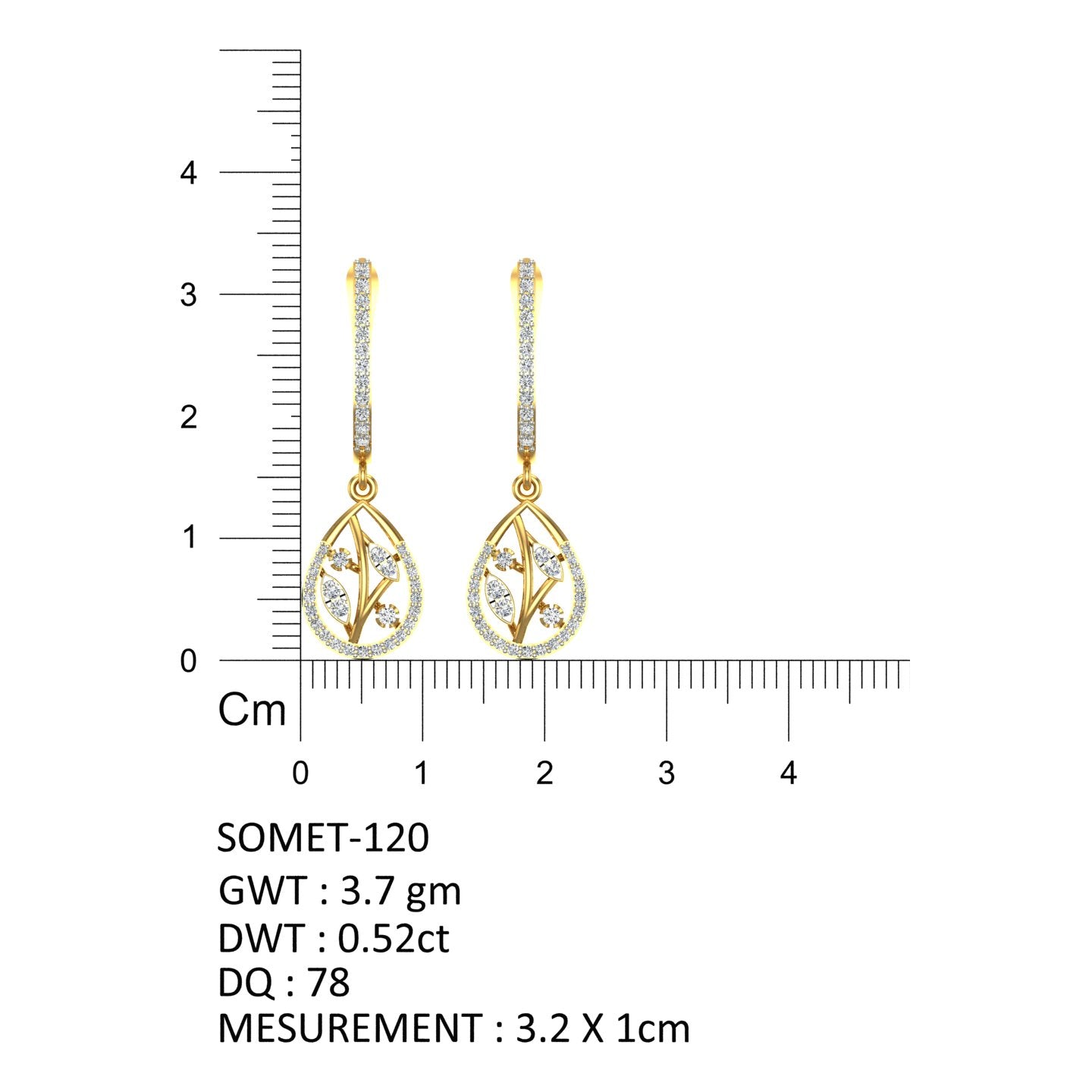 Floral Motif Earrings