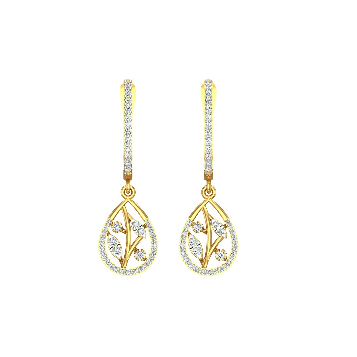 Floral Motif Earrings
