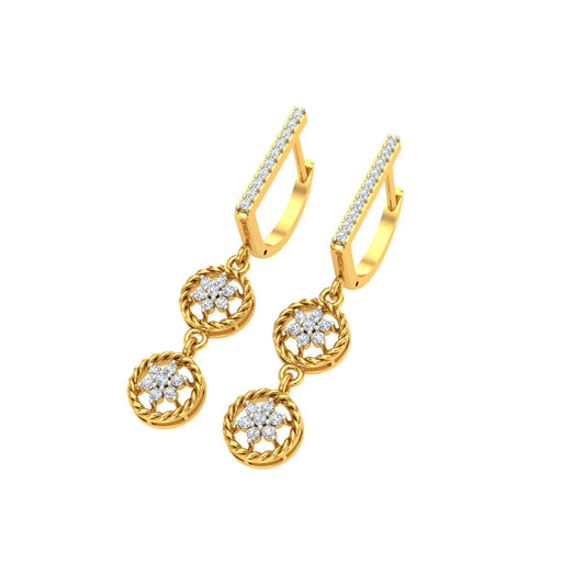 Floral Halo Marquise Earrings