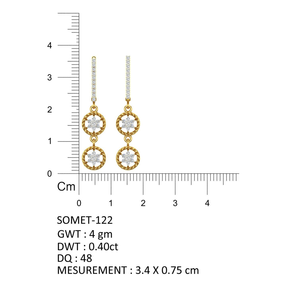 Floral Halo Marquise Earrings