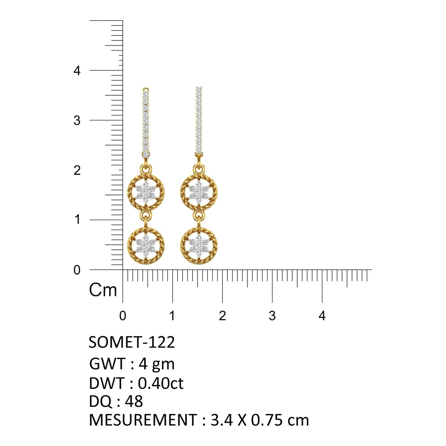 Floral Halo Marquise Earrings