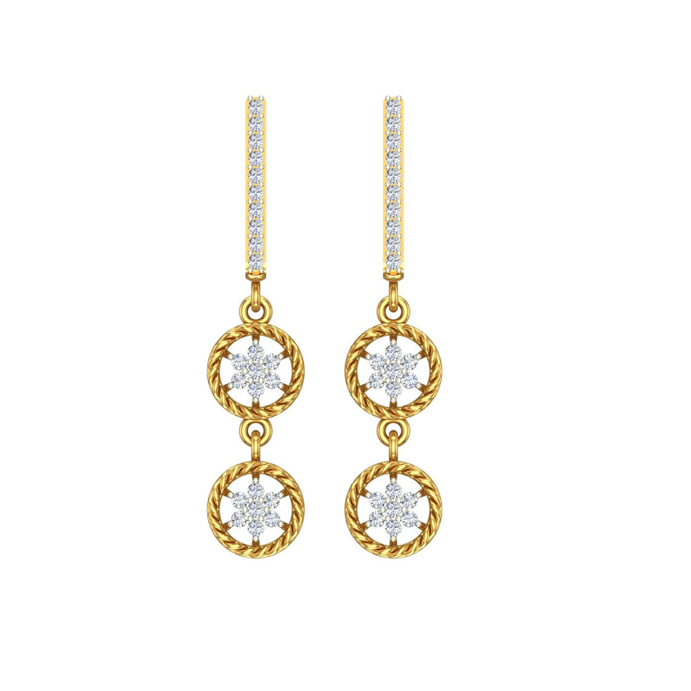 Floral Halo Marquise Earrings
