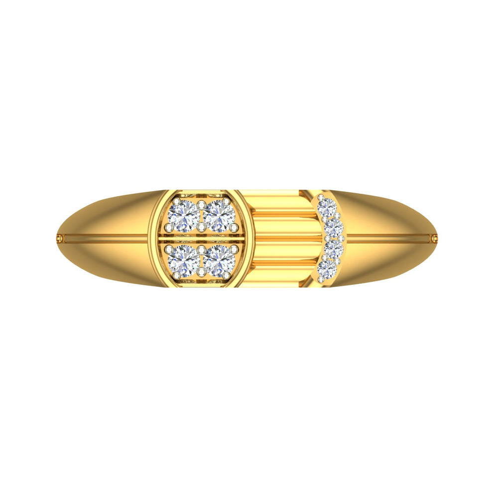 men's diamond-studded finger ring