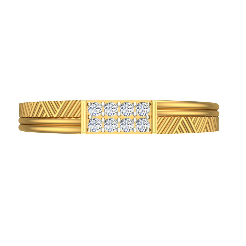 Contemporary Triangle Charm Ring